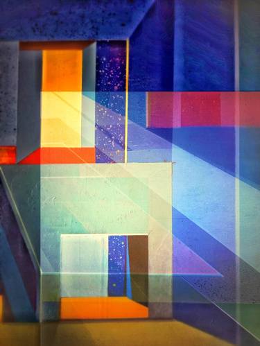 Original Abstract Architecture Printmaking by Violet Polsangi