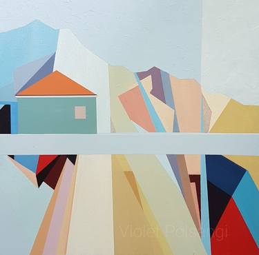 Original Abstract Landscape Paintings by Violet Polsangi