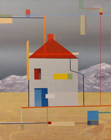 Original Abstract Architecture Paintings by Violet Polsangi