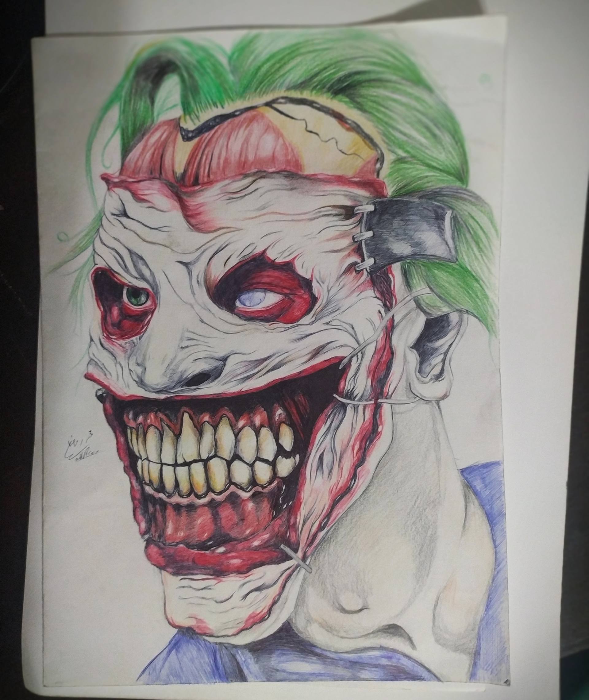 the Joker Drawing by Mohamed Zeidan | Saatchi Art