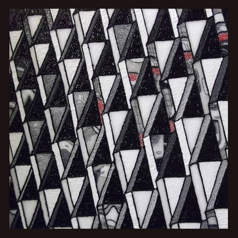 Original Modernism Architecture Painting by Daniele Bosica