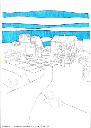 Print of Conceptual Cities Drawings by Svetla Popova