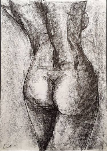 Print of Expressionism Nude Drawings by Djurdja Milatovic