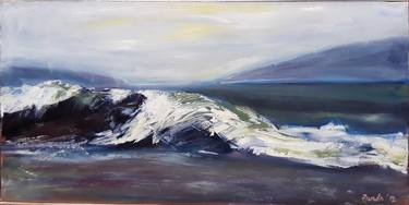 Print of Seascape Paintings by Djurdja Milatovic