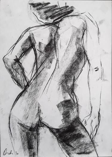 Original Expressionism Nude Drawings by Djurdja Milatovic