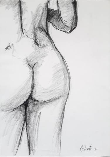 Original Expressionism Body Drawings by Djurdja Milatovic