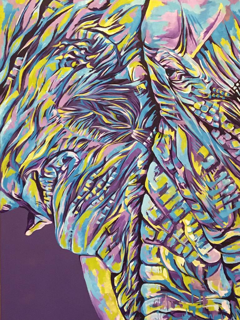 Original Expressionism Animal Painting by Ruby Penny
