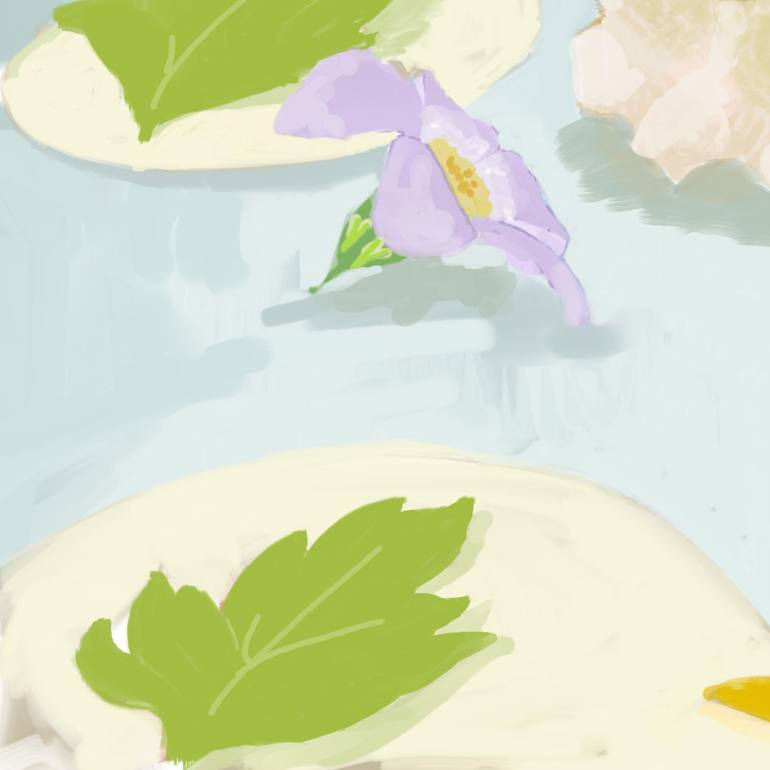 Original Expressionism Still Life Digital by Arantxa Quinones