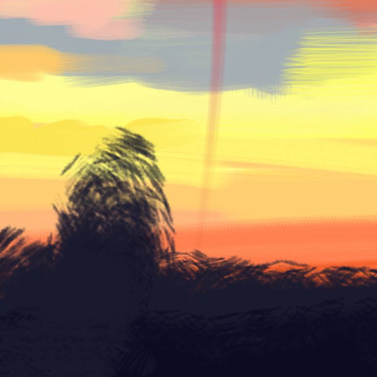 Original Expressionism Landscape Digital by Arantxa Quinones