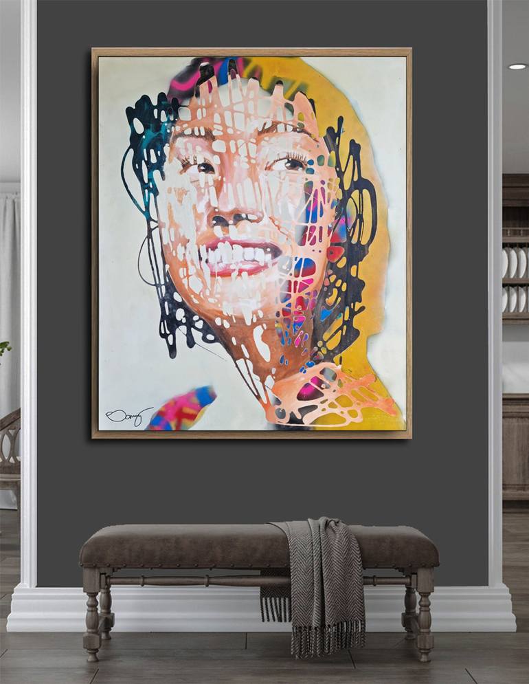 Original Abstract Portrait Painting by Sammy Nidam