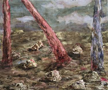 Original Abstract Landscape Paintings by Melis Yılmaz Aktas
