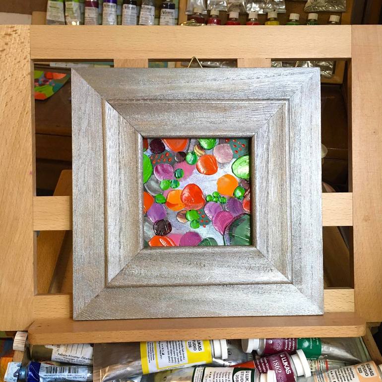 Original Abstract Expressionism Floral Painting by Elana Solodka
