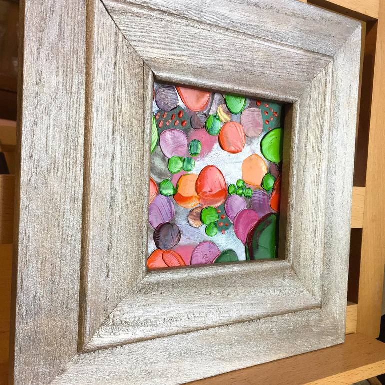 Original Abstract Expressionism Floral Painting by Elana Solodka