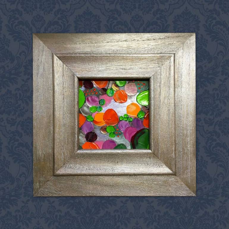 Original Abstract Expressionism Floral Painting by Elana Solodka