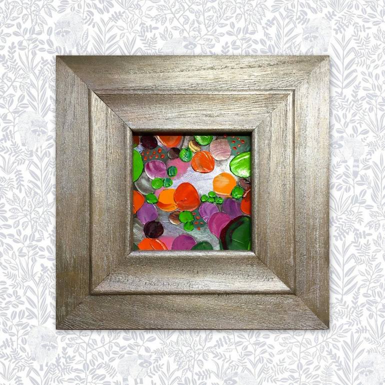 Original Abstract Expressionism Floral Painting by Elana Solodka