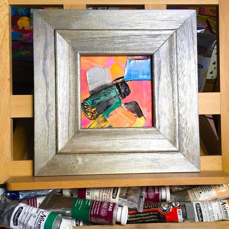 Original Art Deco Abstract Painting by Elana Solodka