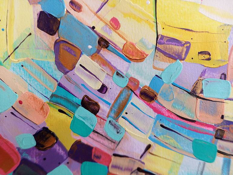 Original Abstract Expressionism Abstract Painting by Elana Solodka