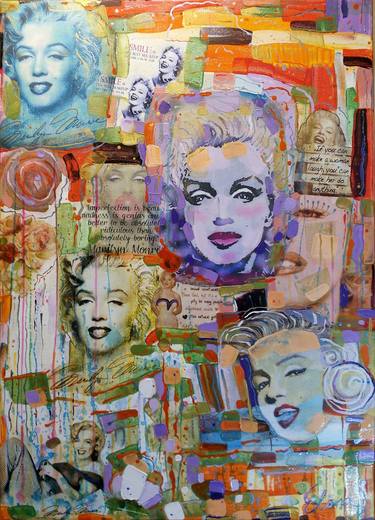 Original Abstract Expressionism Pop Culture/Celebrity Collage by El Sol