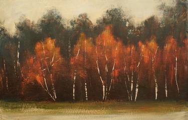 Birches in the fall thumb