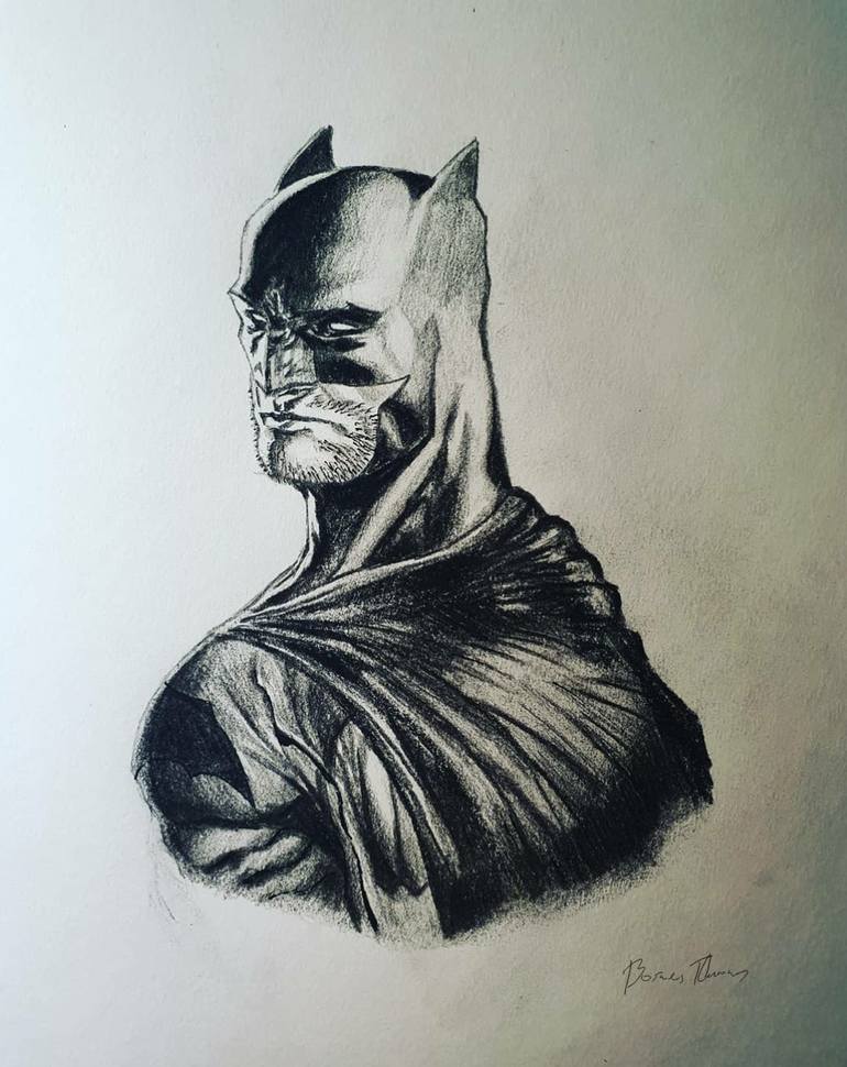 The Batman Drawing by Thomas Bosnes | Saatchi Art
