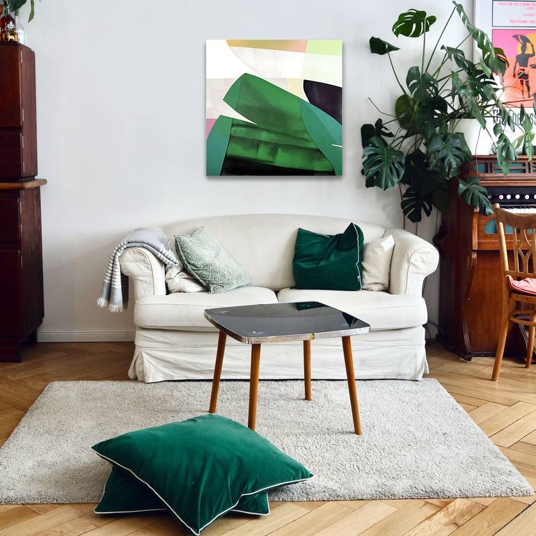 Original Geometric Abstract Painting by Vanessa Storoniak