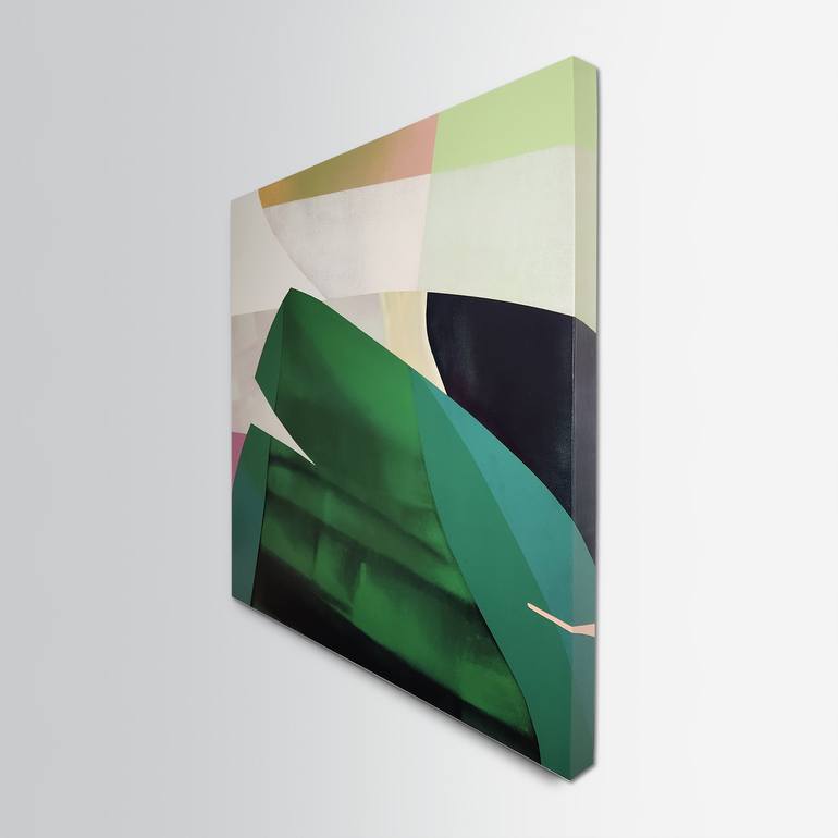 Original Geometric Abstract Painting by Vanessa Storoniak