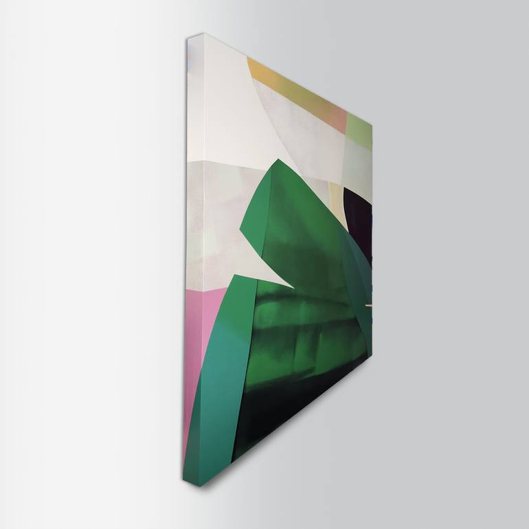 Original Geometric Abstract Painting by Vanessa Storoniak