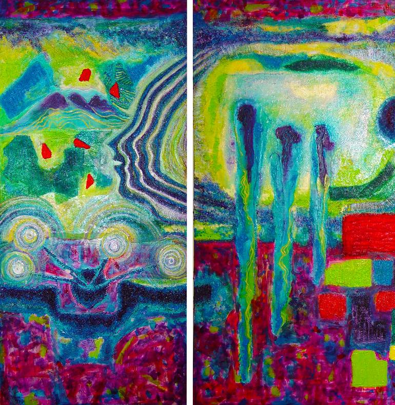 Original Abstract Expressionism Abstract Painting by Jose Lara