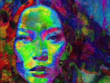 Print of Abstract Portrait Digital by Anna Vaasi