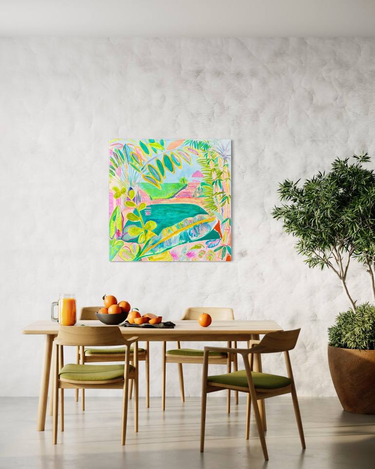 Original Abstract Botanic Painting by Kathryn Sillince