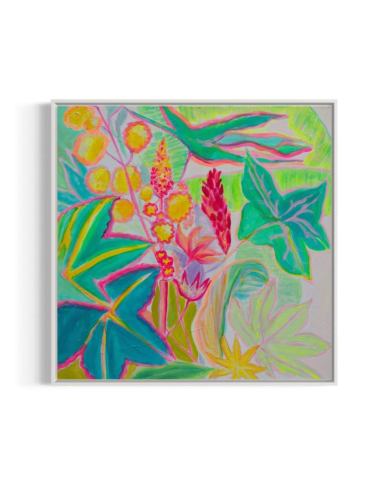 Original Abstract Floral Painting by Kathryn Sillince