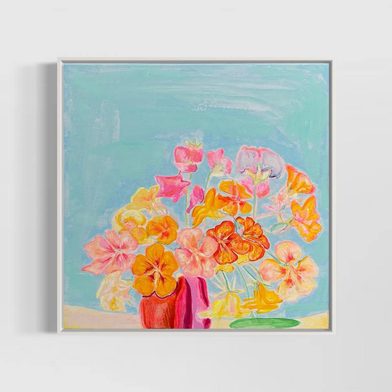 Original Contemporary Floral Painting by Kathryn Sillince