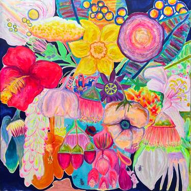 Original Classicism Floral Painting by Kathryn Sillince