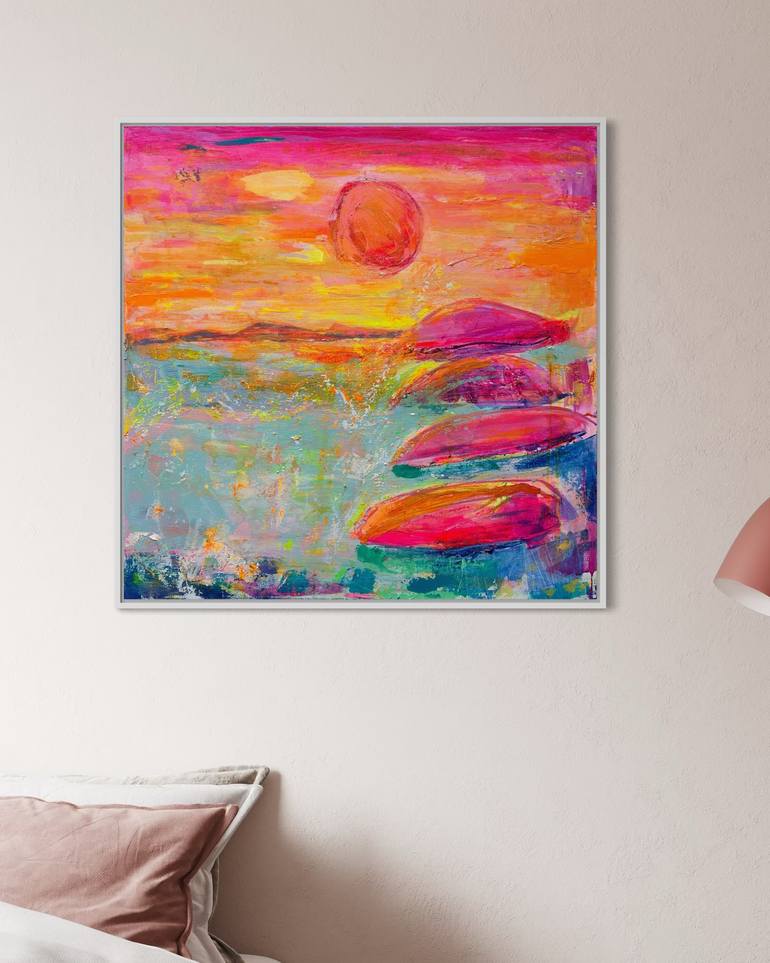 Original Abstract Expressionism Landscape Painting by Kathryn Sillince