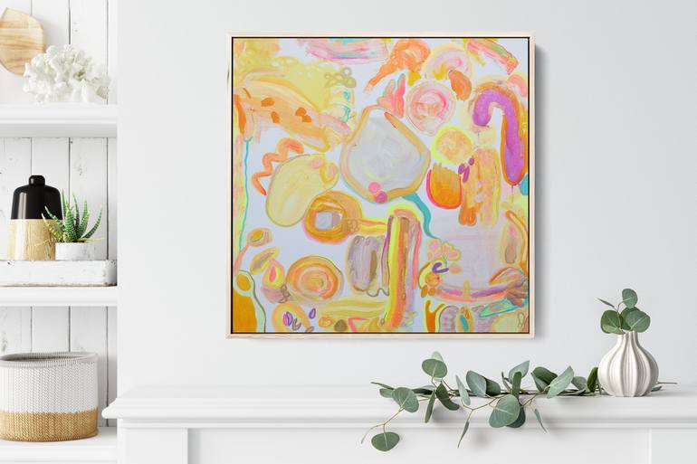 Original colourful abstract Abstract Painting by Kathryn Sillince