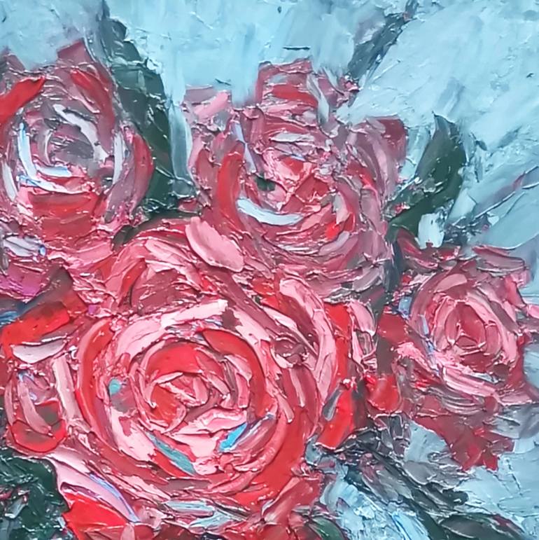 Original Abstract Expressionism Floral Painting by NATALYA RUZ