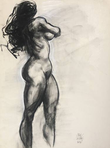 Original Women Drawing by Marc Lauwers