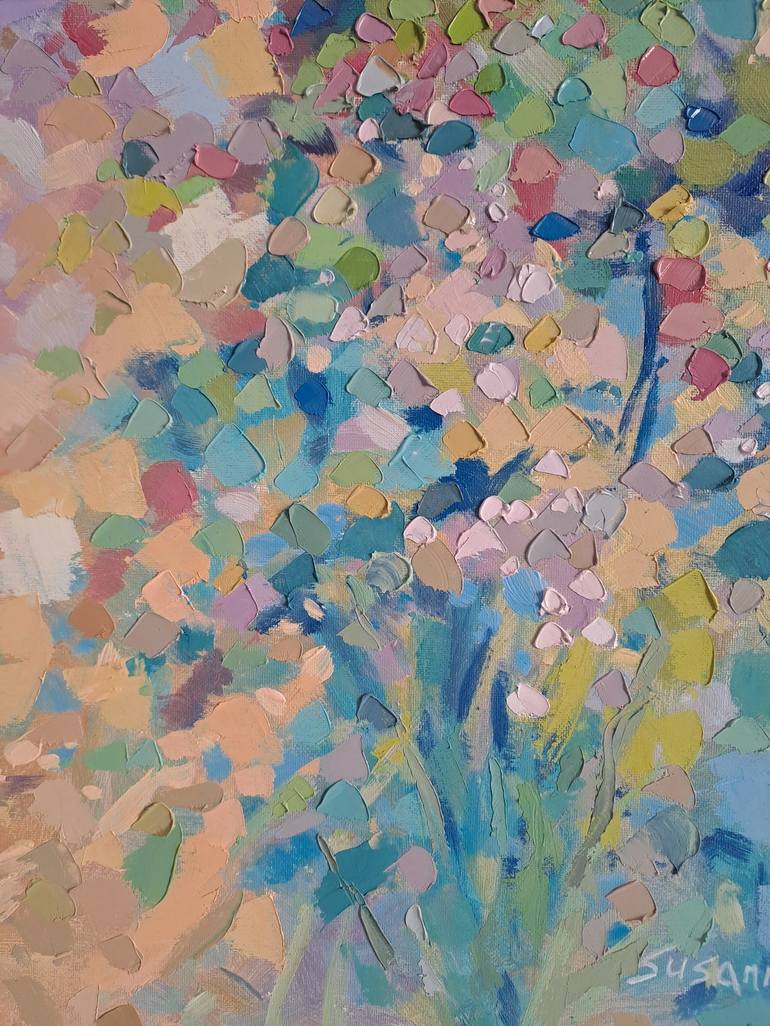 Original Impressionism Garden Painting by Susanna Montagnino