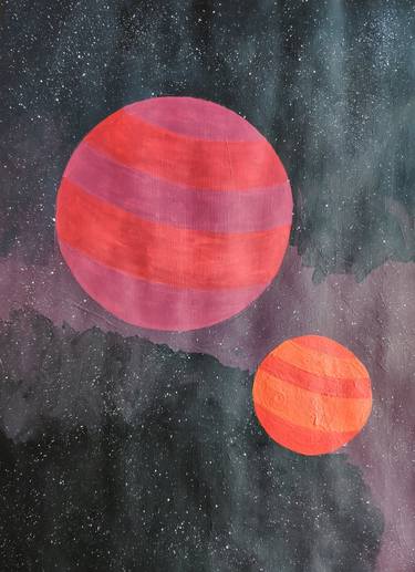 Original Outer Space Paintings by Oleksandr Yezerskyi