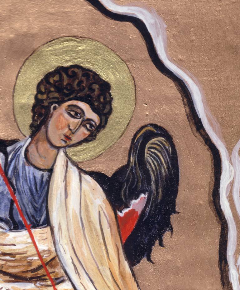 Original Figurative Religion Painting by Grafolinea Art