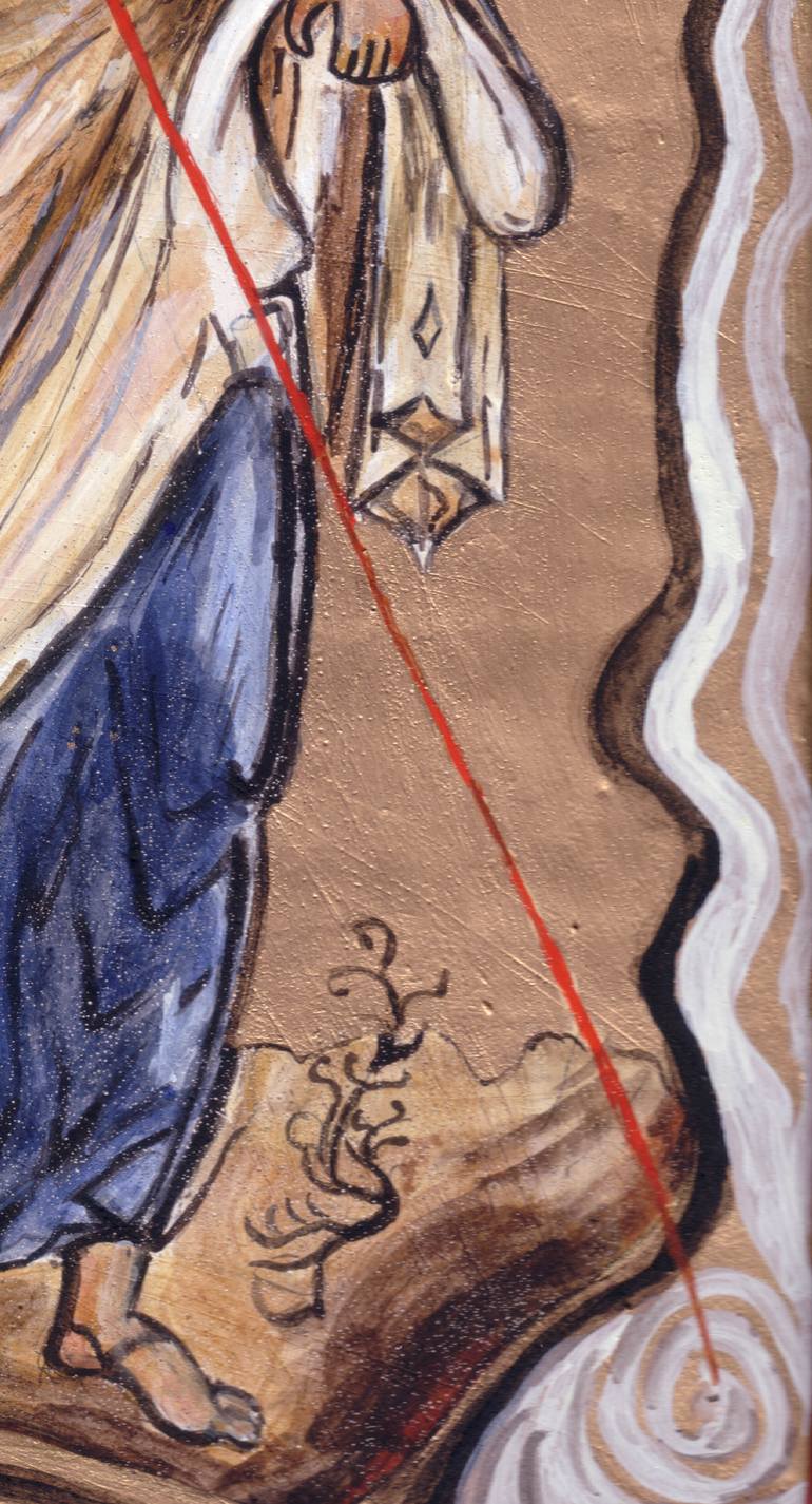Original Figurative Religion Painting by Grafolinea Art