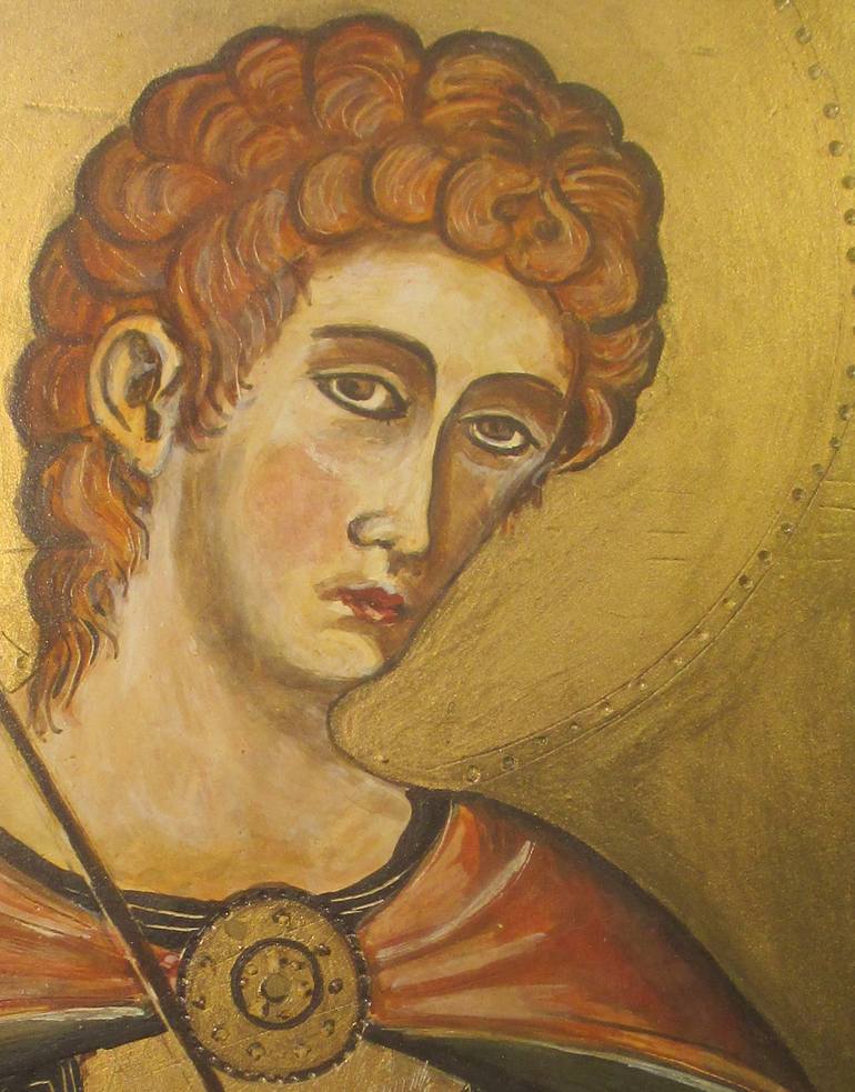 Original Figurative Religion Painting by Grafolinea Art