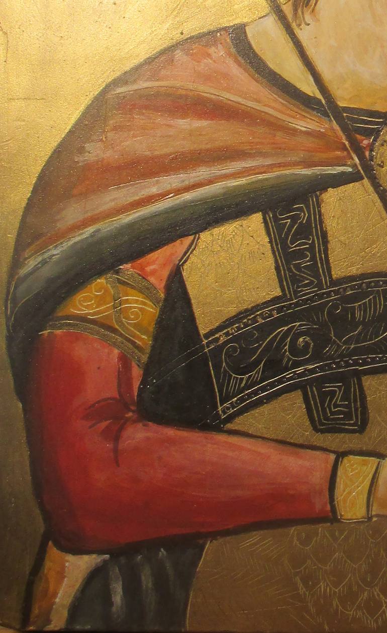 Original Figurative Religion Painting by Grafolinea Art