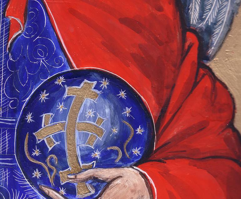 Original Figurative Religion Painting by Grafolinea Art