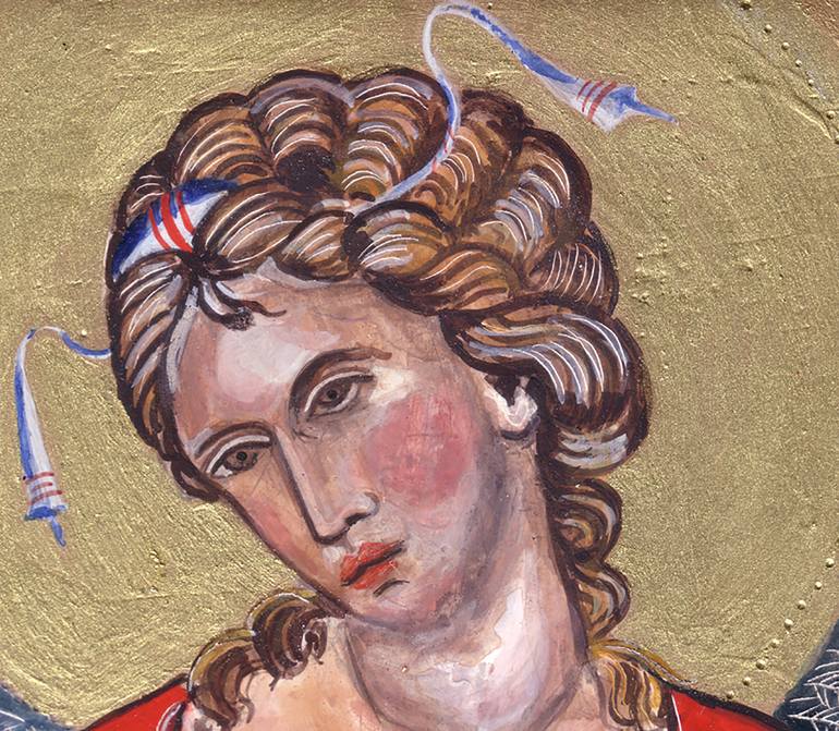 Original Figurative Religion Painting by Grafolinea Art