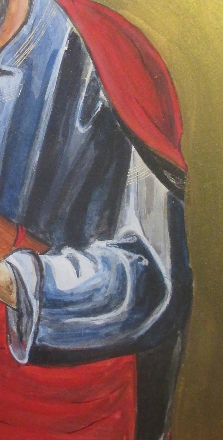 Original Figurative Religion Painting by Grafolinea Art