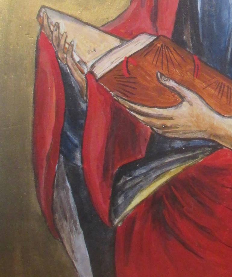 Original Figurative Religion Painting by Grafolinea Art