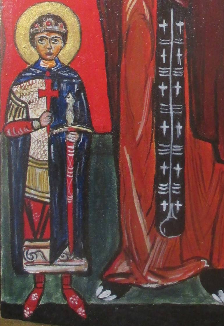 Original Figurative Religion Painting by Grafolinea Art