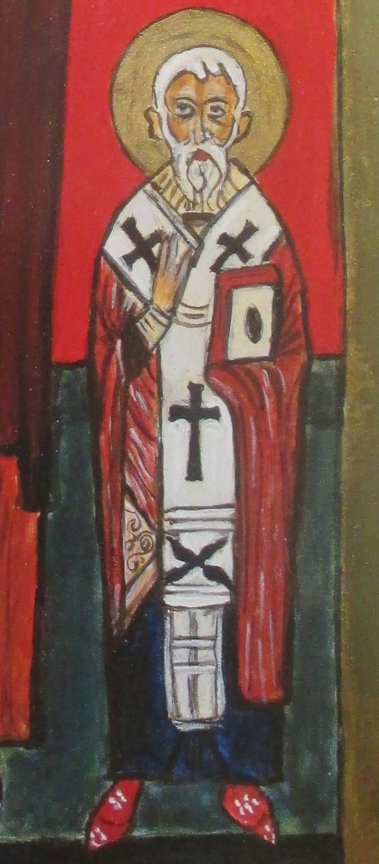 Original Figurative Religion Painting by Grafolinea Art