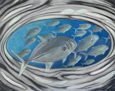 Original Fine Art Fish Paintings by Mobaro Art